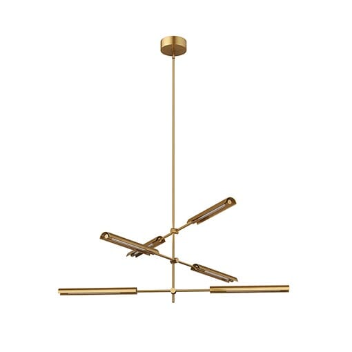 Alora Astrid Pendant Light in Metal Shade and Vintage Brass