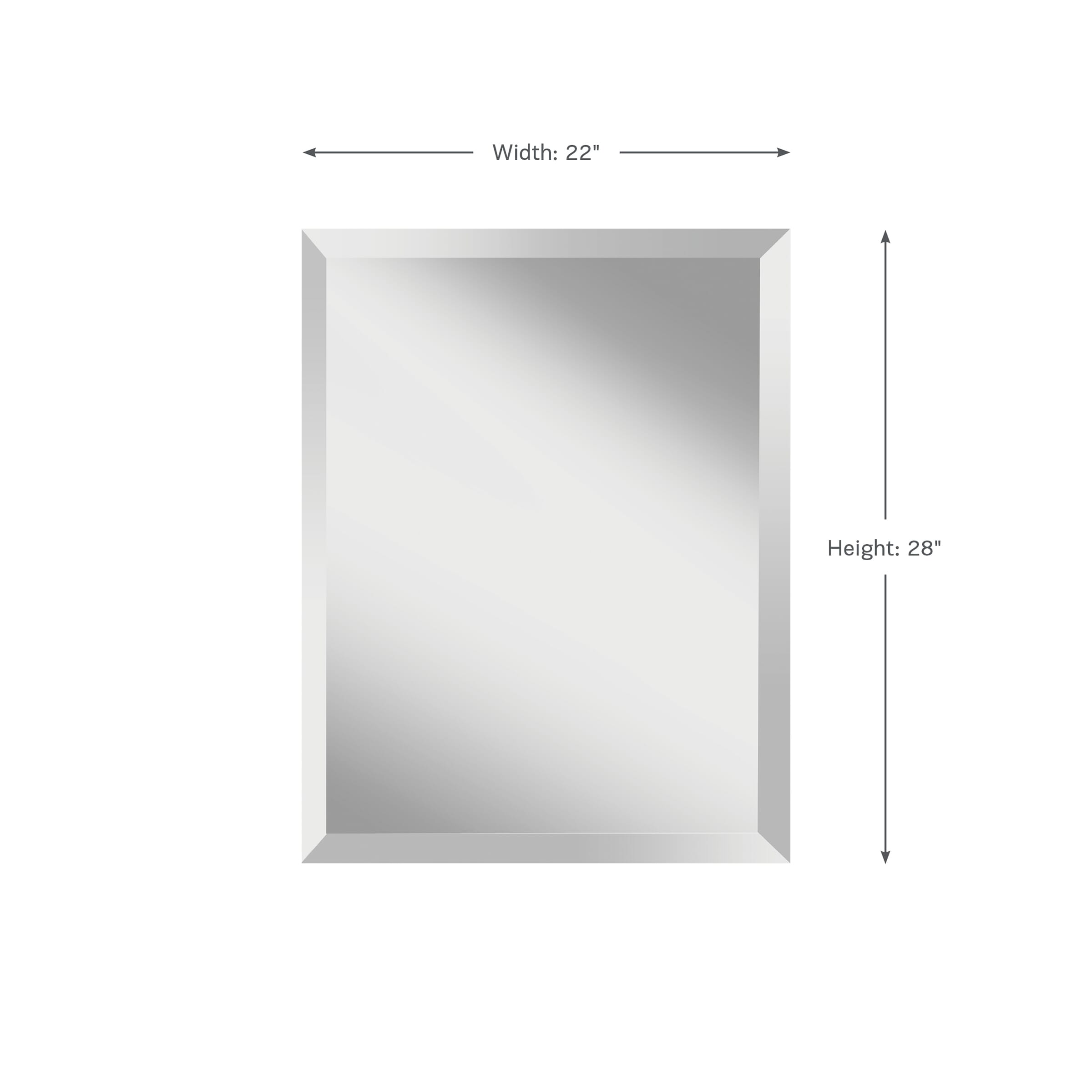 Feiss Infinity 28" x 22" Rectangular Mirror