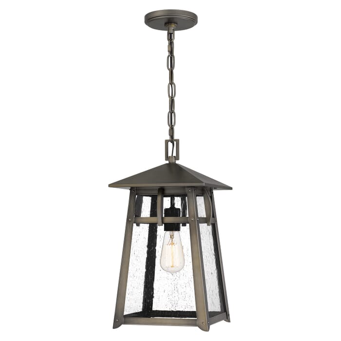 Merle 1-Light Outdoor Hanging Lantern in Burnished Bronze Merle 1-Light Outdoor Hanging Lantern in Burnished Bronze