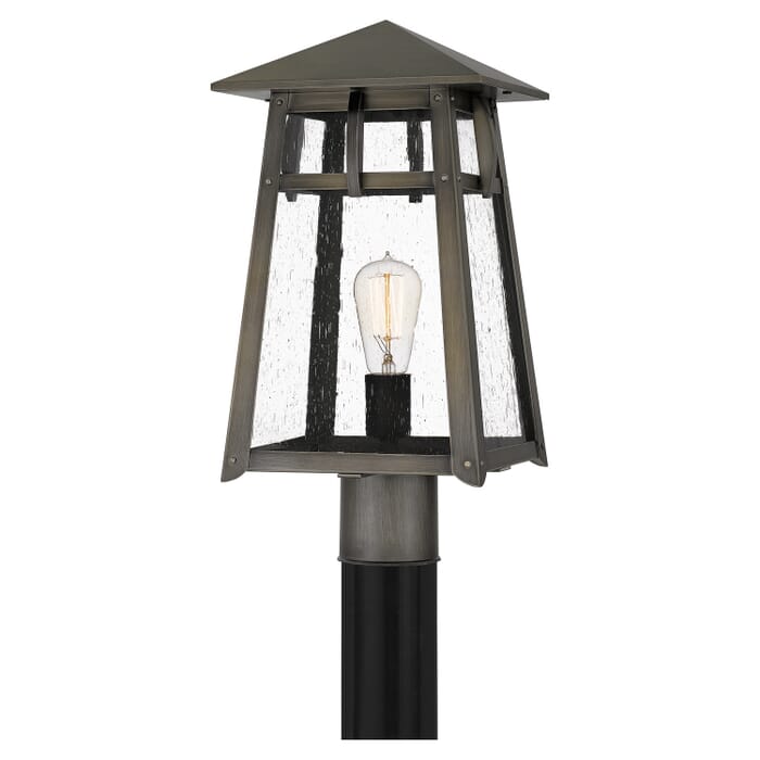 Merle 1-Light Outdoor Post Mount in Burnished Bronze Merle 1-Light Outdoor Post Mount in Burnished Bronze