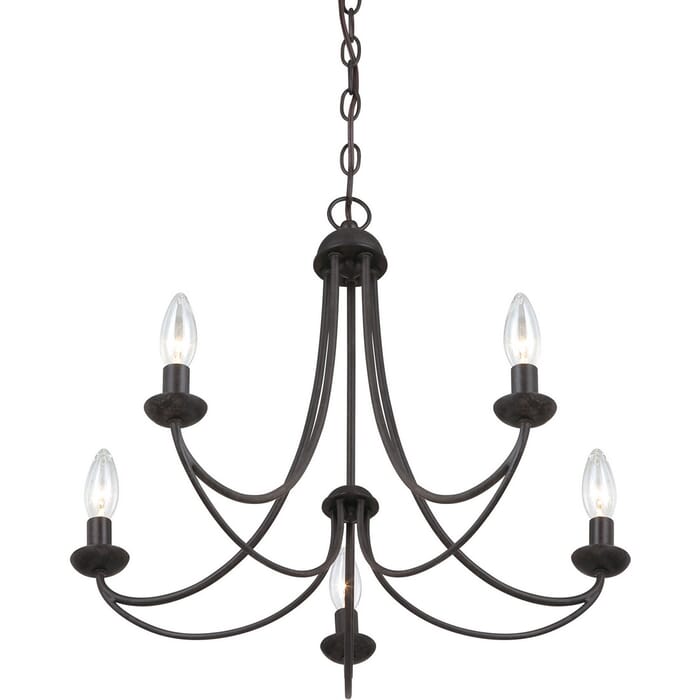 Quoizel Mirren 5-Light 18" Transitional Chandelier in Imperial Bronze Quoizel Mirren 5-Light 18" Transitional Chandelier in Imperial Bronze