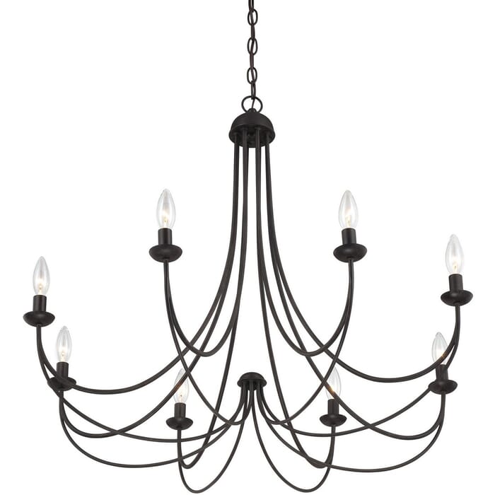Quoizel Mirren 8-Light 28" Transitional Chandelier in Imperial Bronze Quoizel Mirren 8-Light 28" Transitional Chandelier in Imperial Bronze