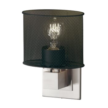 Justice Design Aero No-Arm Mesh Wire Wall Sconce in Chrome