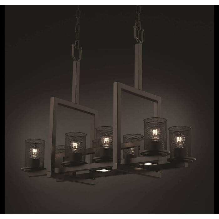 Justice Design Dakota 8-Up & 3-Downlight Bridge Chandelier in Matte Black Justice Design Dakota 8-Up & 3-Downlight Bridge Chandelier in Matte Black