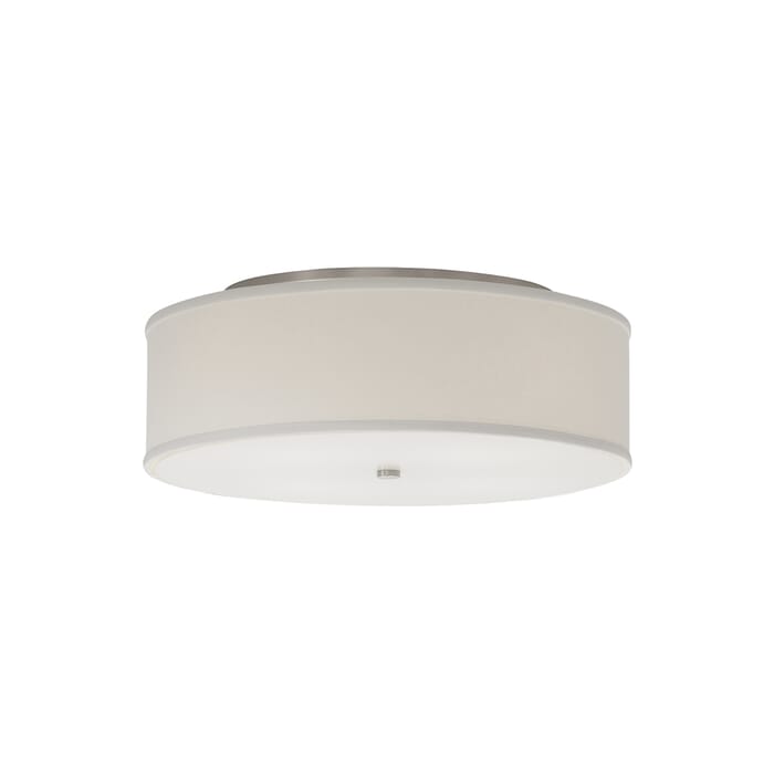 Tech Mulberry 20" Ceiling Light in Satin Nickel and White Tech Mulberry 20" Ceiling Light in Satin Nickel and White