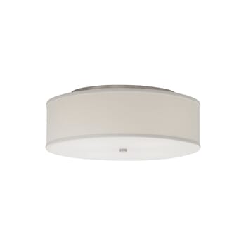 Tech Mulberry 20" Ceiling Light in Satin Nickel and White