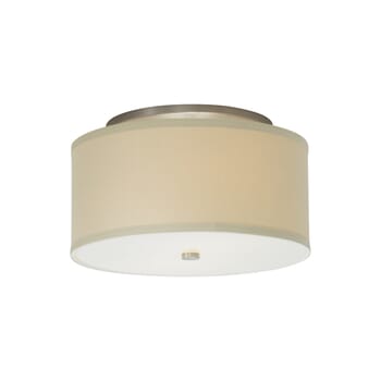 Tech Mulberry 13" Ceiling Light in Satin Nickel and Desert Clay