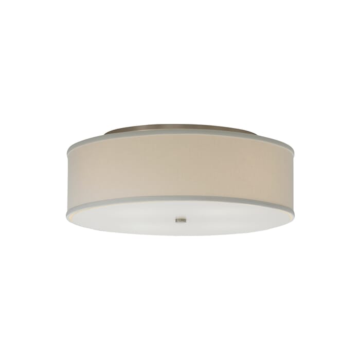 Tech Mulberry 13" Ceiling Light in Satin Nickel and White Tech Mulberry 13" Ceiling Light in Satin Nickel and White