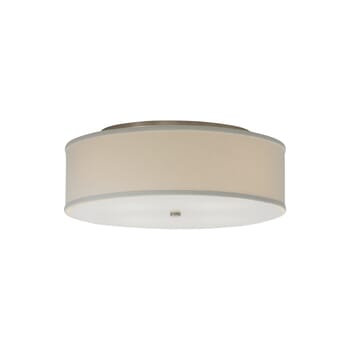 Tech Mulberry 13" Ceiling Light in Satin Nickel and White