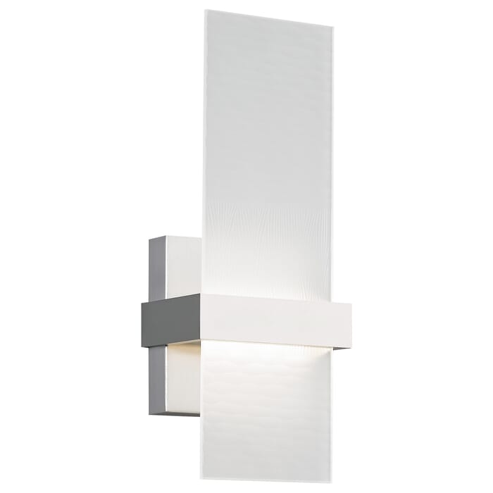 Tech Mura 3000K LED 13" Wall Sconce in Satin Nickel and Frost Glass Tech Mura 3000K LED 13" Wall Sconce in Satin Nickel and Frost Glass