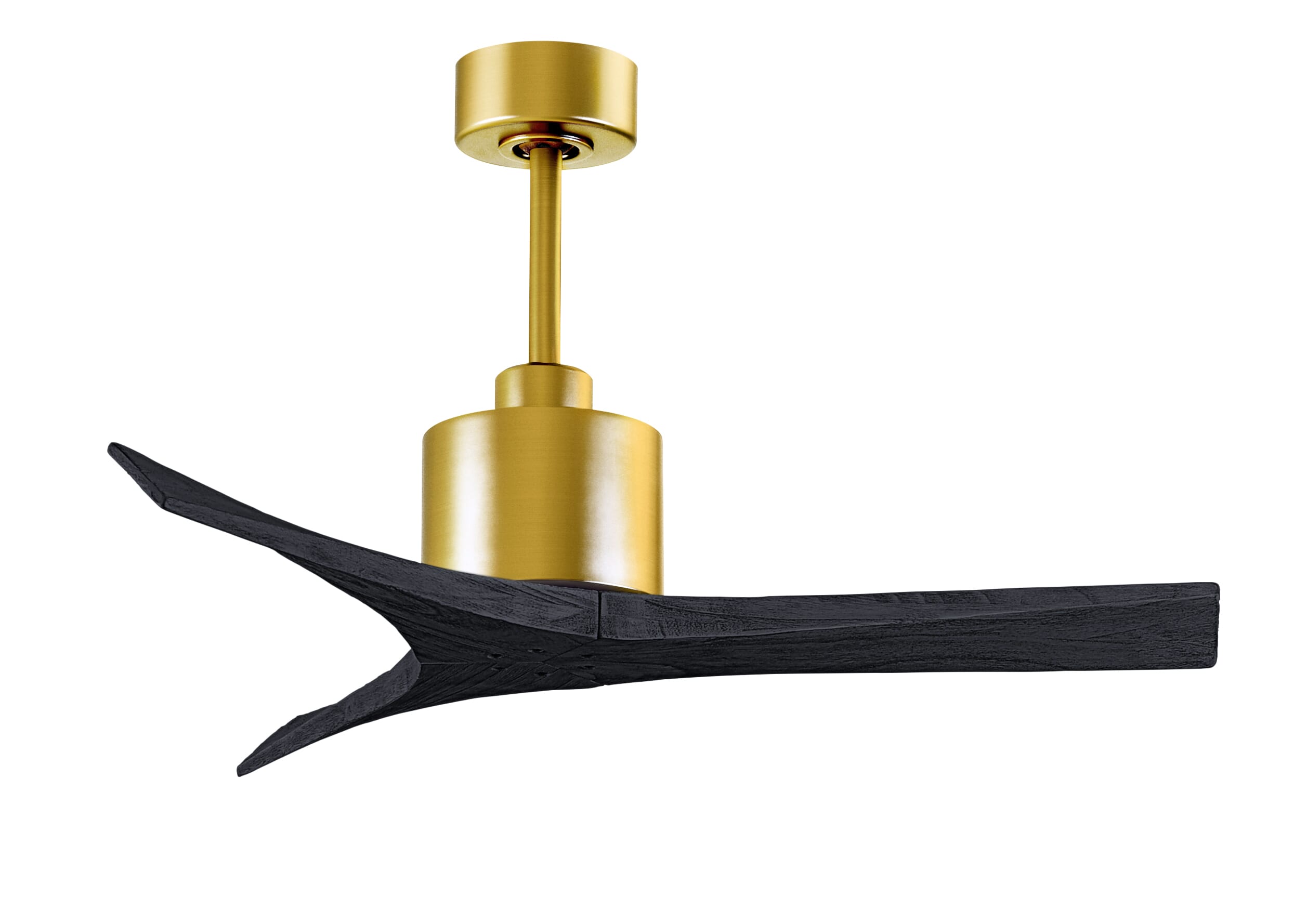 Mollywood 6-Speed DC 42 Ceiling Fan in Brushed Brass with Matte Black blades