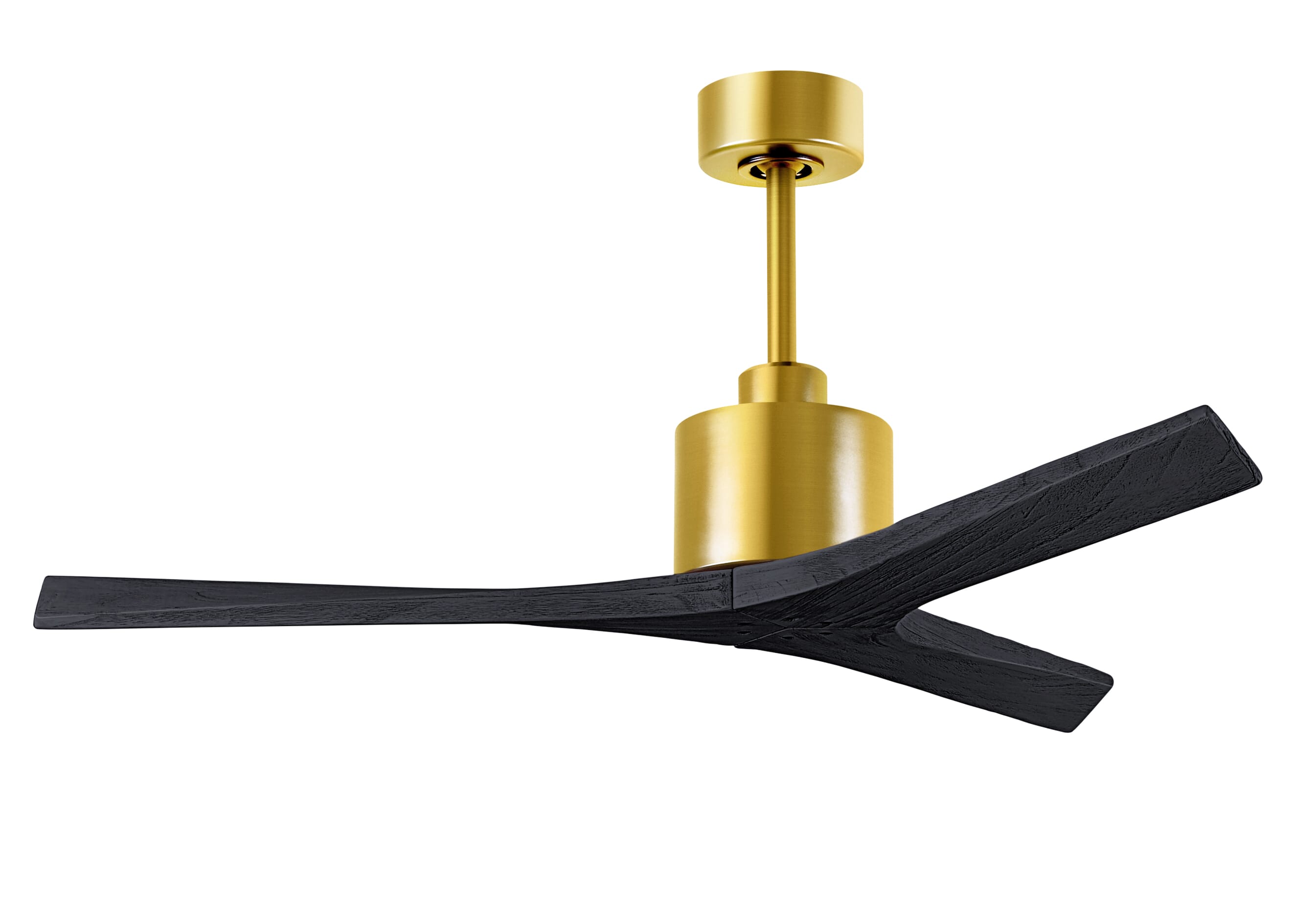 Mollywood 6-Speed DC 52 Ceiling Fan in Brushed Brass with Matte Black blades