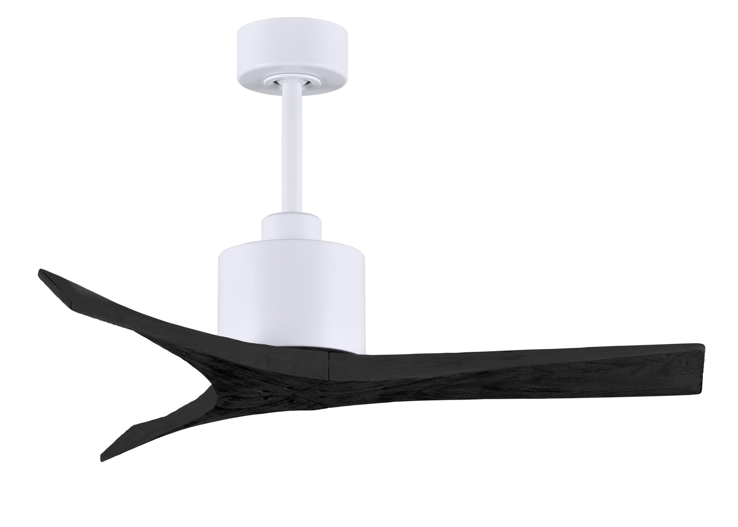 Mollywood 6-Speed DC 42 Ceiling Fan in Matte White with Matte Black blades