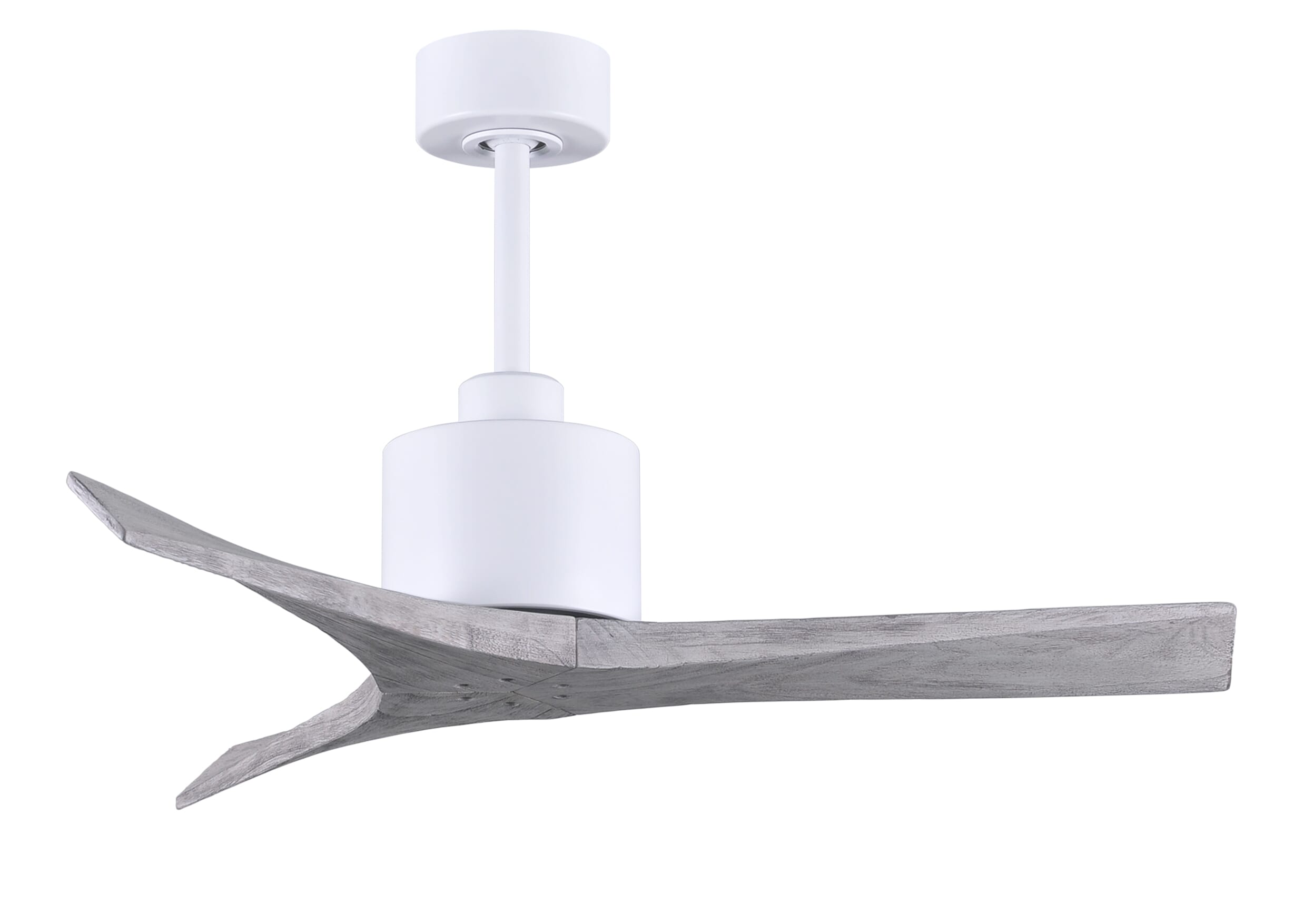 Mollywood 6-Speed DC 42 Ceiling Fan in Matte White with Barnwood Tone blades