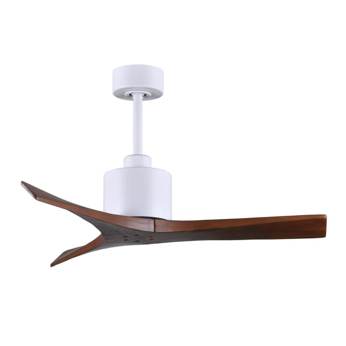 Mollywood 6-Speed DC Ceiling Fan in Matte White with Walnut blades