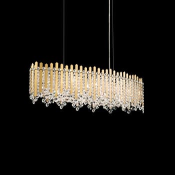 Schonbek Chatter 12-Light Pendant in Gold Mirror with Clear Crystals From Swarovski Crystals