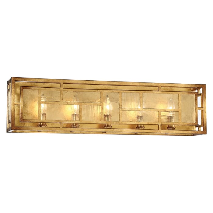 Metropolitan Edgemont Park Bathroom Vanity Light in Pandora Gold Leaf Metropolitan Edgemont Park Bathroom Vanity Light in Pandora Gold Leaf