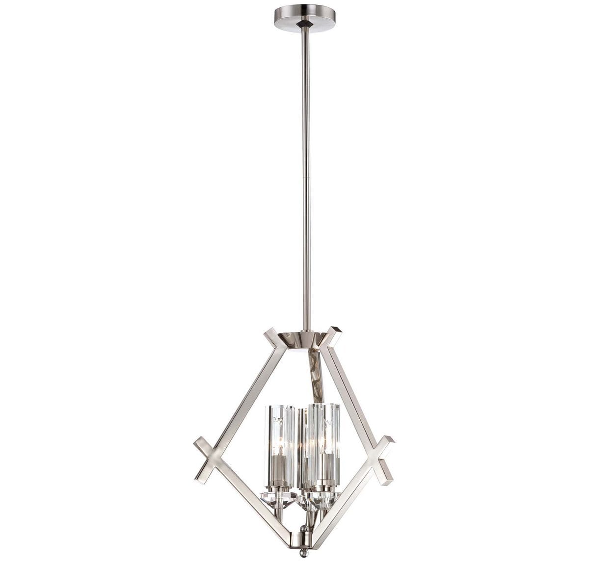 Metropolitan Fusano 3-Lt Mini Chandelier in Polished Nickel