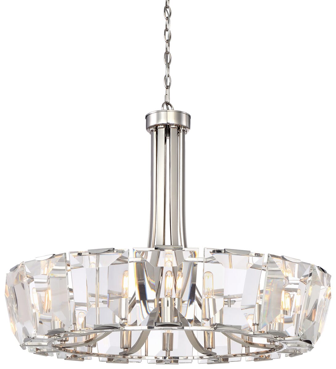 Metropolitan Castle Aurora 16-Light Chandelier in Polished Nickel