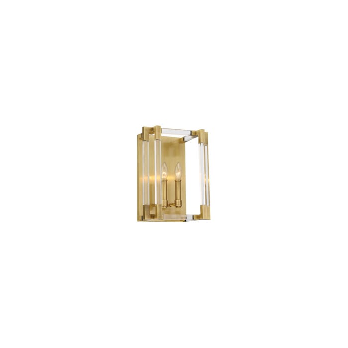 Metropolitan Prima Vista 2-Light Wall Sconce in Aged Antique Brass Metropolitan Prima Vista 2-Light Wall Sconce in Aged Antique Brass