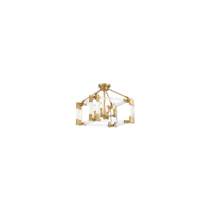 Metropolitan Prima Vista 4-Light Ceiling Light in Aged Antique Brass Metropolitan Prima Vista 4-Light Ceiling Light in Aged Antique Brass