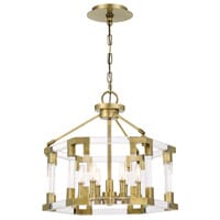 Metropolitan Prima Vista 6-Light Pendant Light in Aged Antique Brass