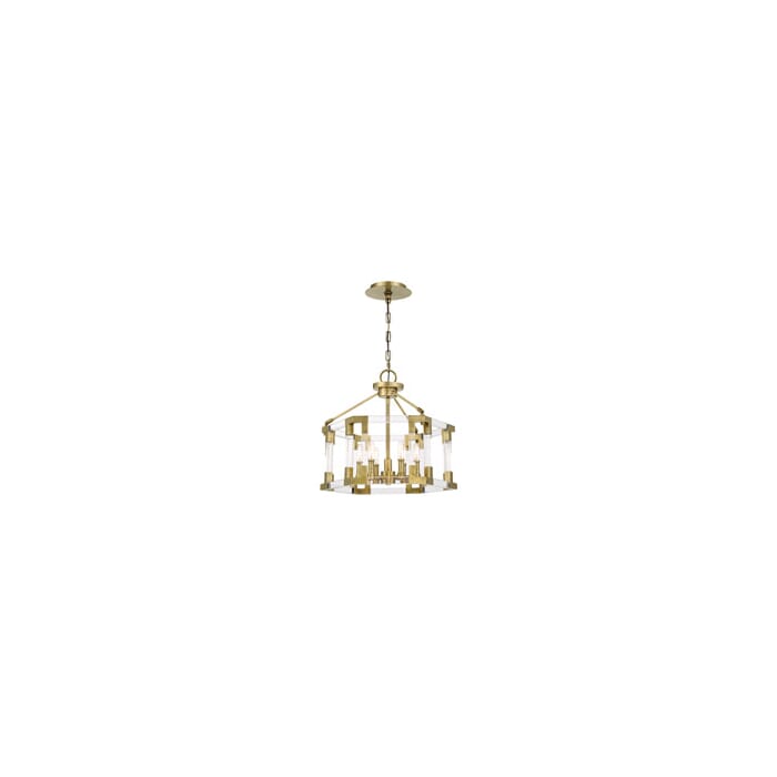 Metropolitan Prima Vista 6-Light Pendant Light in Aged Antique Brass Metropolitan Prima Vista 6-Light Pendant Light in Aged Antique Brass