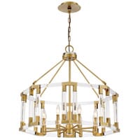 Metropolitan Prima Vista 8-Light Chandelier in Aged Antique Brass