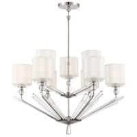 Metropolitan Sutton By Robin Baron 9-Light Chandelier in Polished Nickel