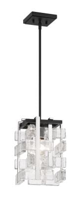 Metropolitan Painesdale Pendant Light in Sand Coal And Polished Nickel