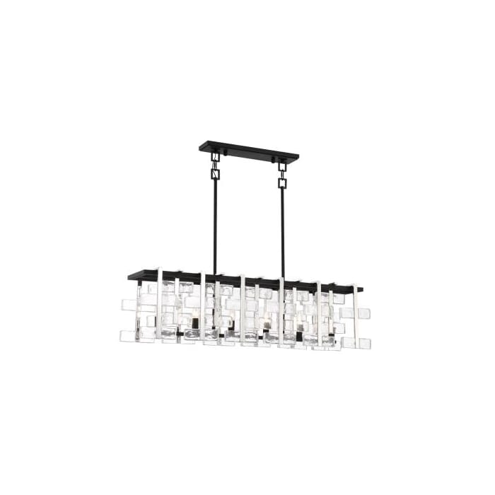 Metropolitan Painesdale 6-Light Kitchen Island Light in Sand Coal And Polished Nickel Metropolitan Painesdale 6-Light Kitchen Island Light in Sand Coal And Polished Nickel