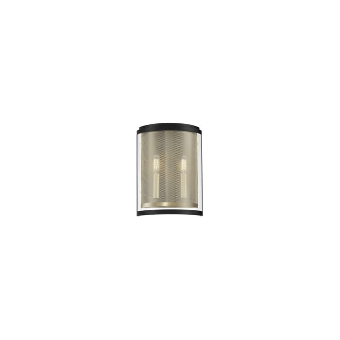 Metropolitan Soho By Robin Baron 2-Light Wall Sconce in Coal And Soft Brass Metropolitan Soho By Robin Baron 2-Light Wall Sconce in Coal And Soft Brass