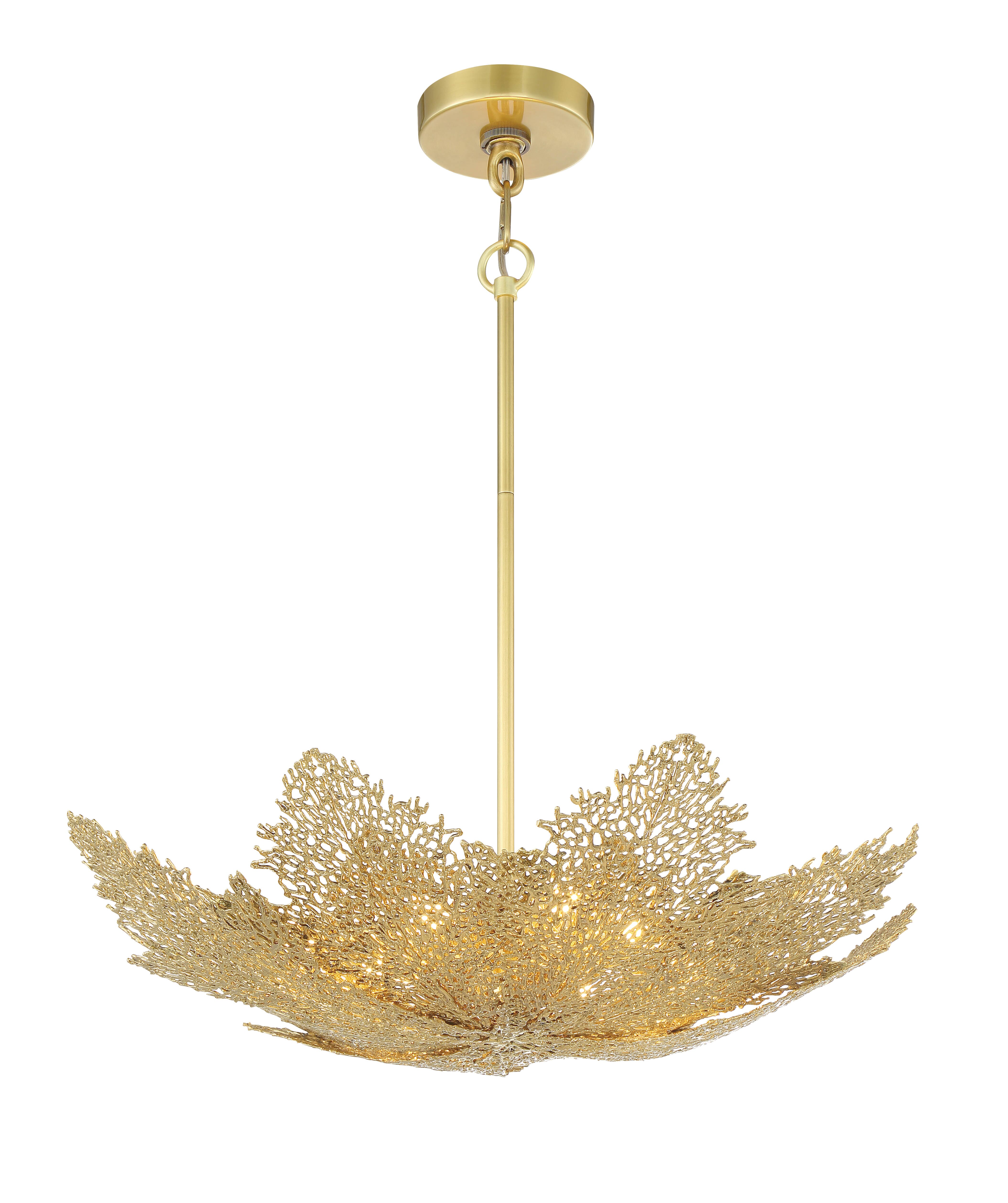 Metropolitan Evergold 8-Light Chandelier in India Gold With Vintage Brass