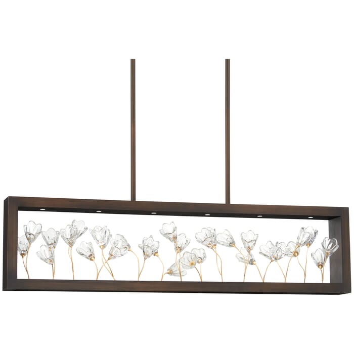 Metropolitan Maison Des Fleurs 6-Light Kitchen Island Light in Regal Bronze With Empire Gold Metropolitan Maison Des Fleurs 6-Light Kitchen Island Light in Regal Bronze With Empire Gold