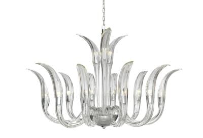 Metropolitan Cisne 13-Light Chandelier in Polished Nickel