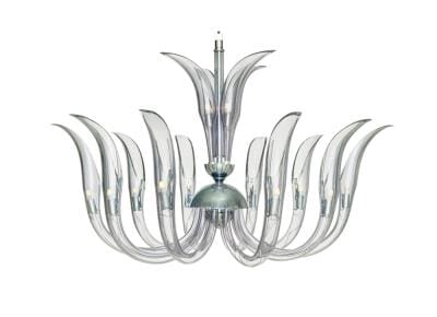 Metropolitan Cisne 23-Light Chandelier in Polished Nickel