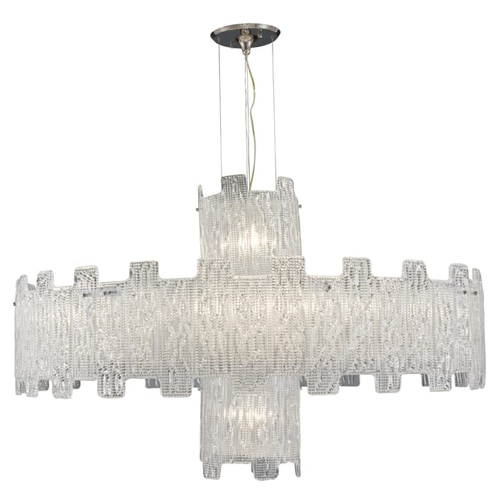 Metropolitan Metropolitan 47.23" 14-Light Chandelier in Clear Crystal Metropolitan Metropolitan 47.23" 14-Light Chandelier in Clear Crystal