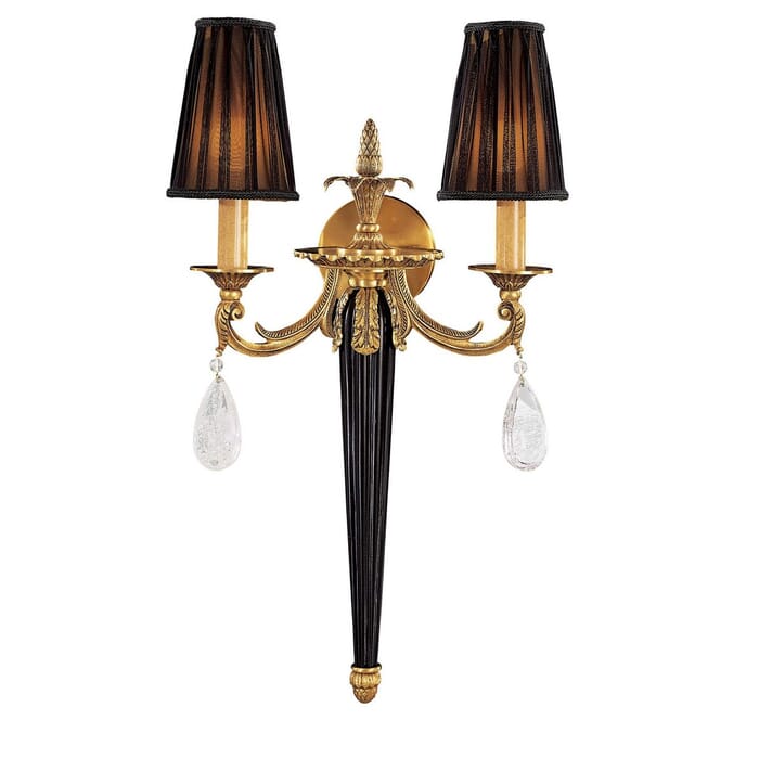 Metropolitan European 2-Lt Wall Sconce in French Gold Metropolitan European 2-Lt Wall Sconce in French Gold