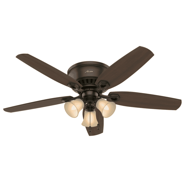 52 Indoor Flush Mount Ceiling Fan, Flush Mount Ceiling Fan With Light Bronze