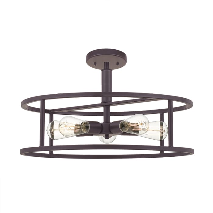Quoizel New Harbor 5-Light 20" Ceiling Light in Western Bronze Quoizel New Harbor 5-Light 20" Ceiling Light in Western Bronze