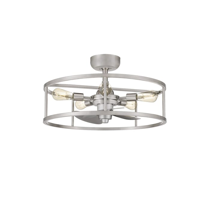 Quoizel New Harbor 5-Light Fandelier in Brushed Nickel Quoizel New Harbor 5-Light Fandelier in Brushed Nickel