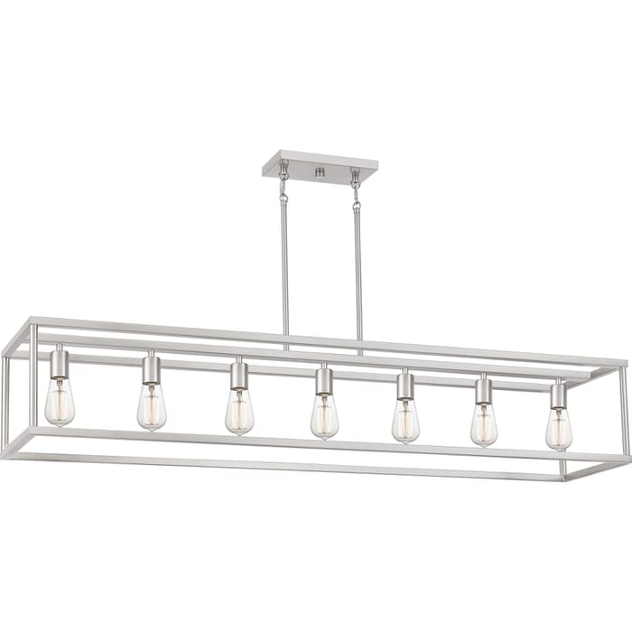 Quoizel New Harbor 7-Light 52" Pendant Light in Brushed Nickel Quoizel New Harbor 7-Light 52" Pendant Light in Brushed Nickel