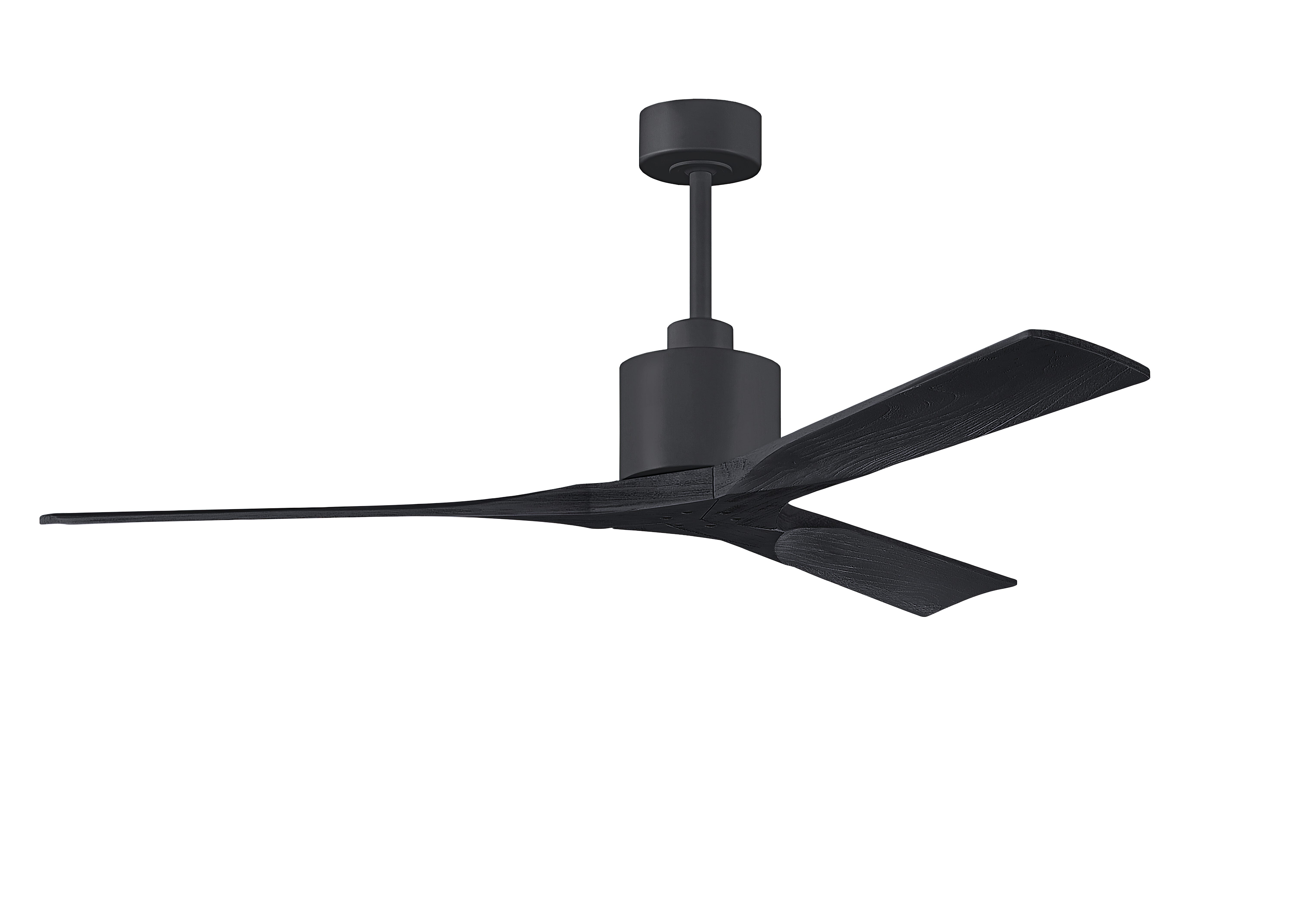 Nan 6-Speed DC 60 Ceiling Fan in Matte Black with Matte Black blades