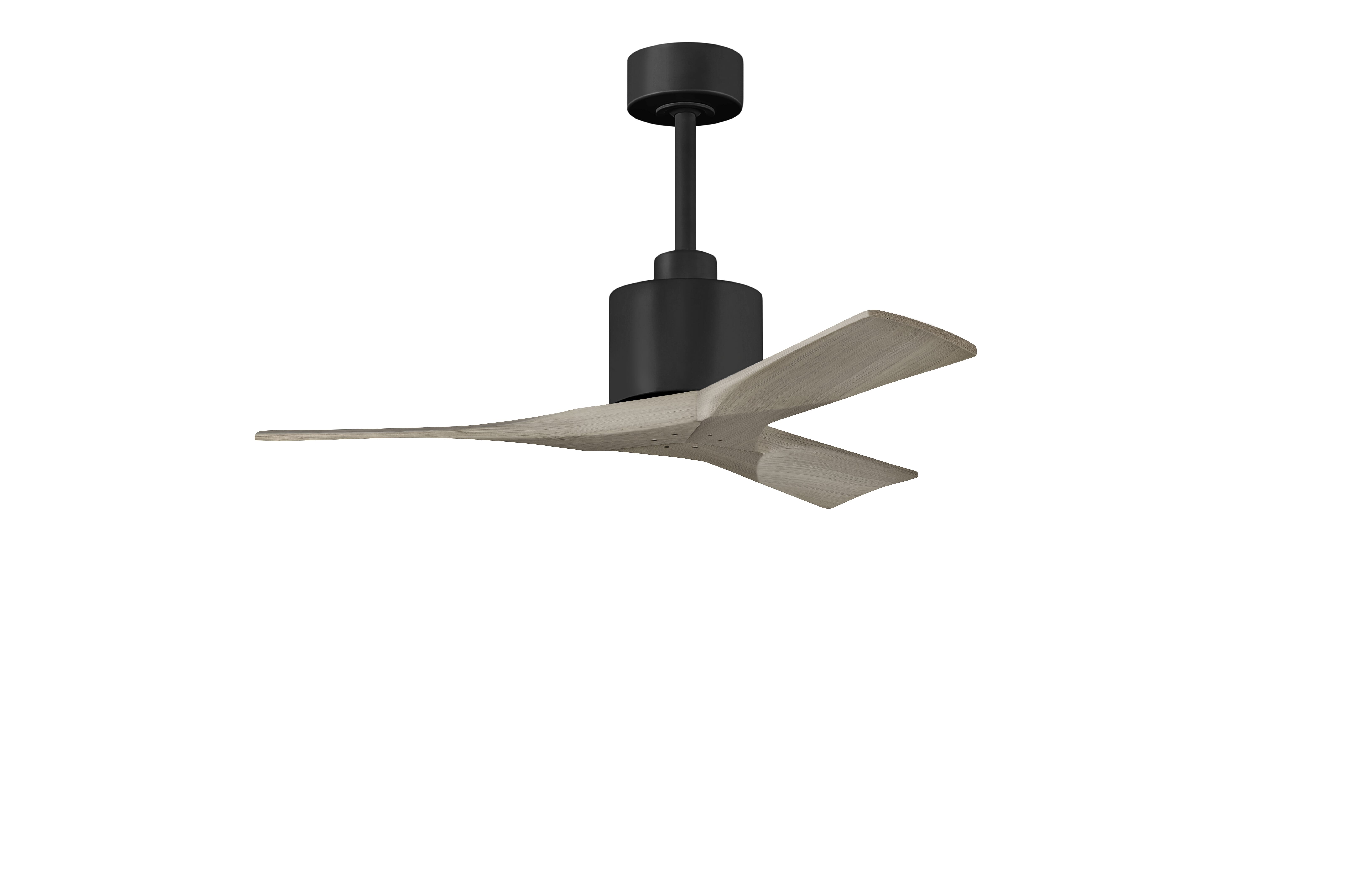 Nan 6-Speed DC 42 Ceiling Fan in Matte Black with Gray Ash blades