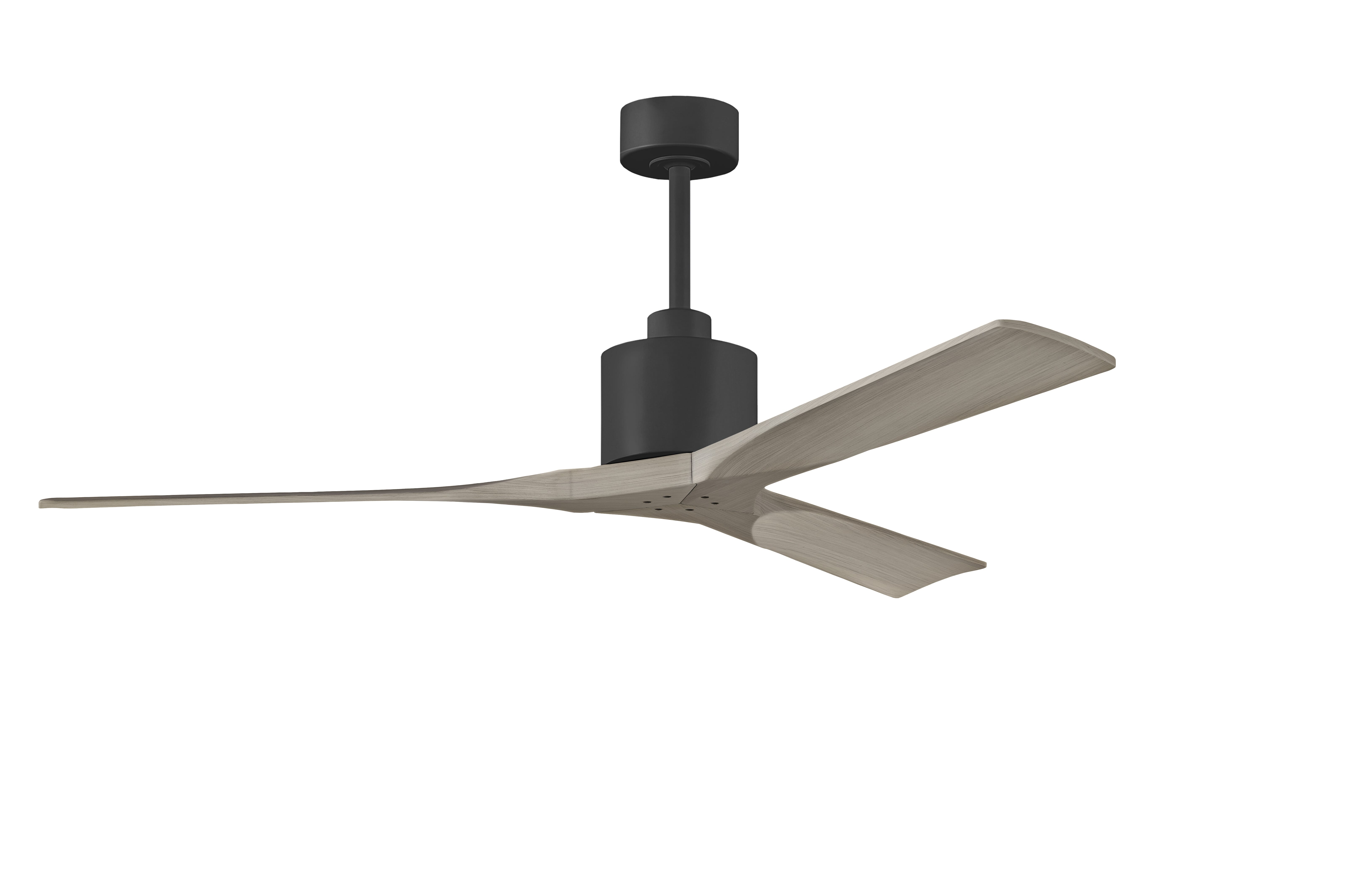 Nan 6-Speed DC 60 Ceiling Fan in Matte Black with Gray Ash blades