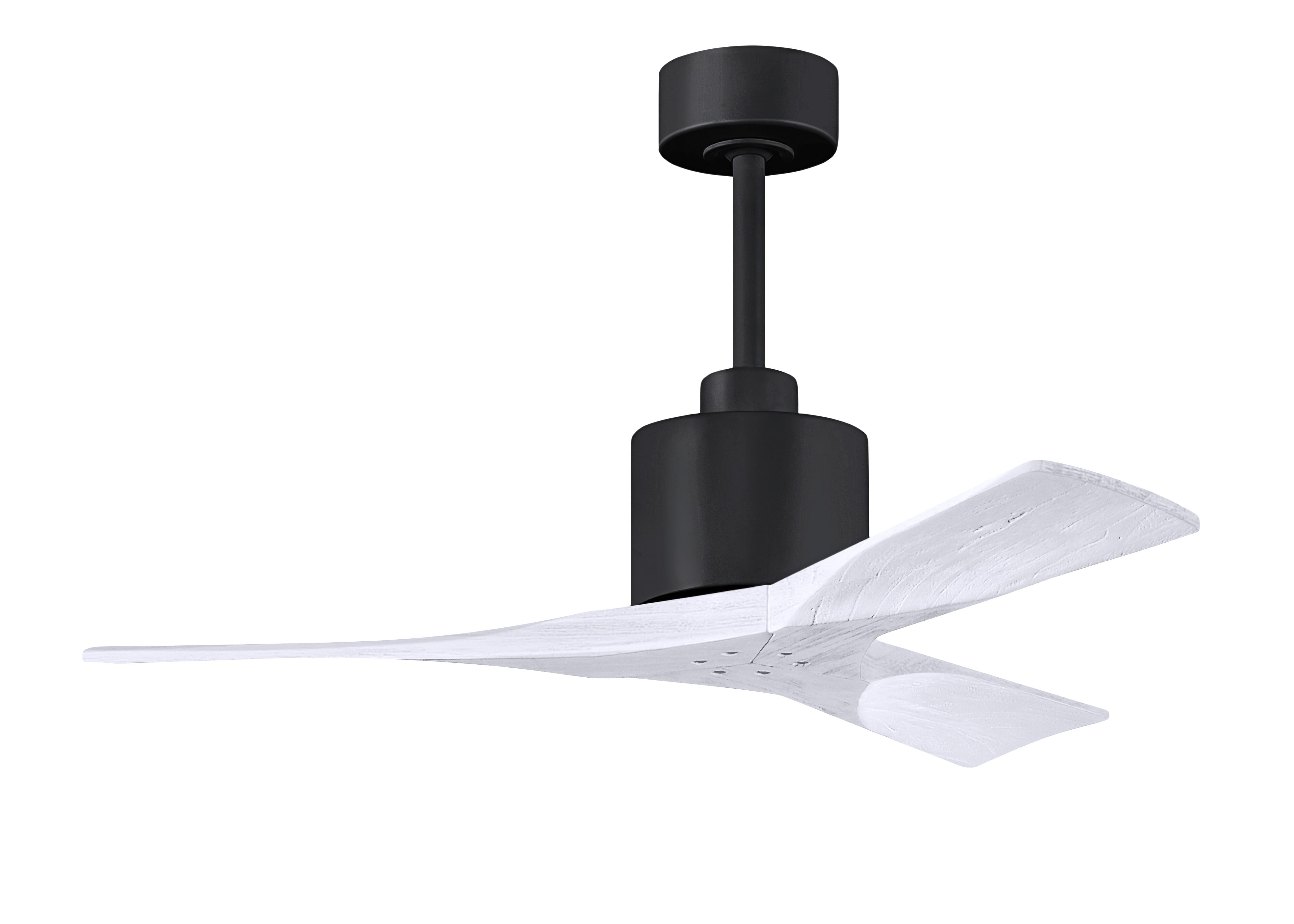 Nan 6-Speed DC 42 Ceiling Fan in Matte Black with Matte White blades