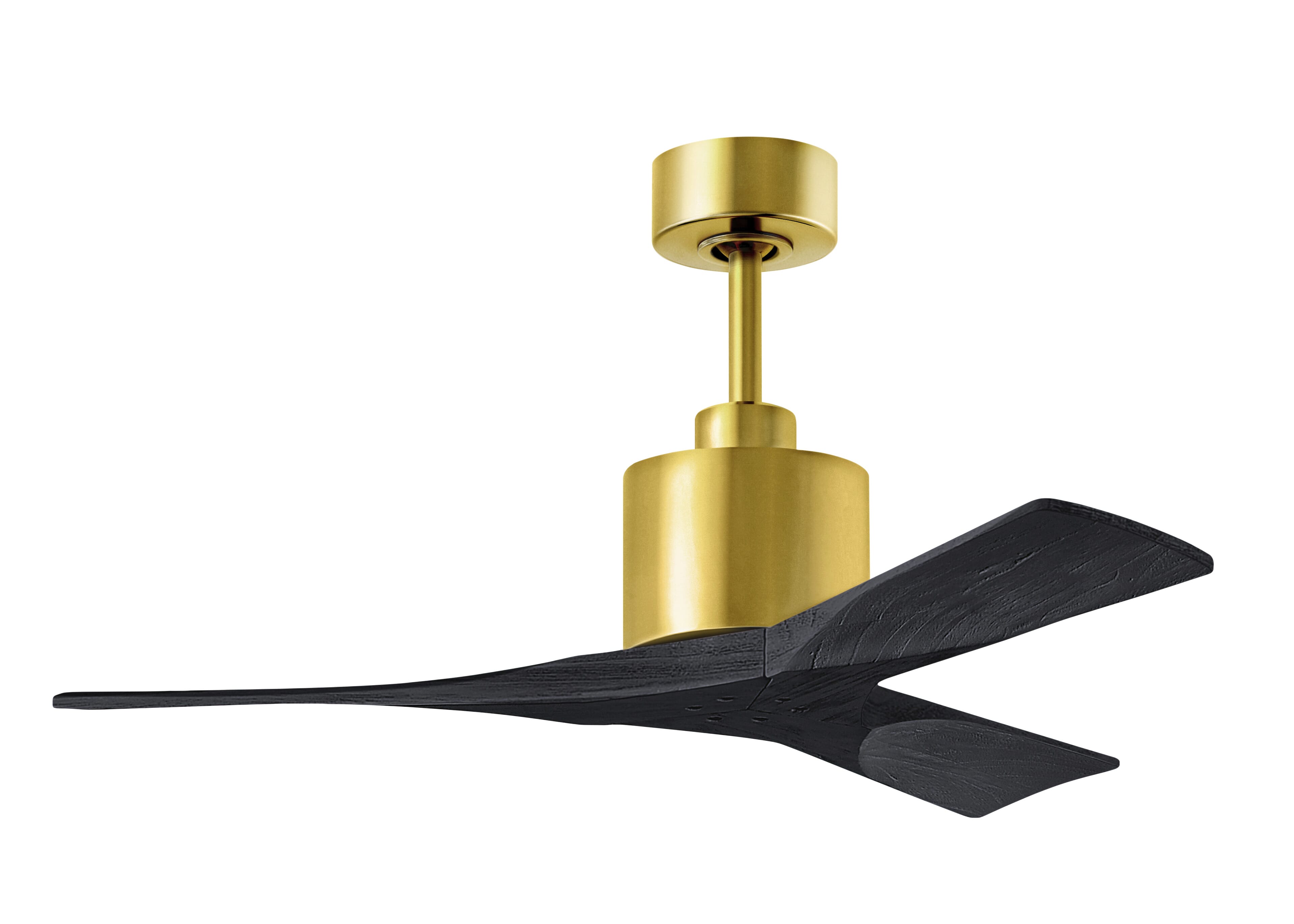 Nan 6-Speed DC 42 Ceiling Fan in Brushed Brass with Matte Black blades