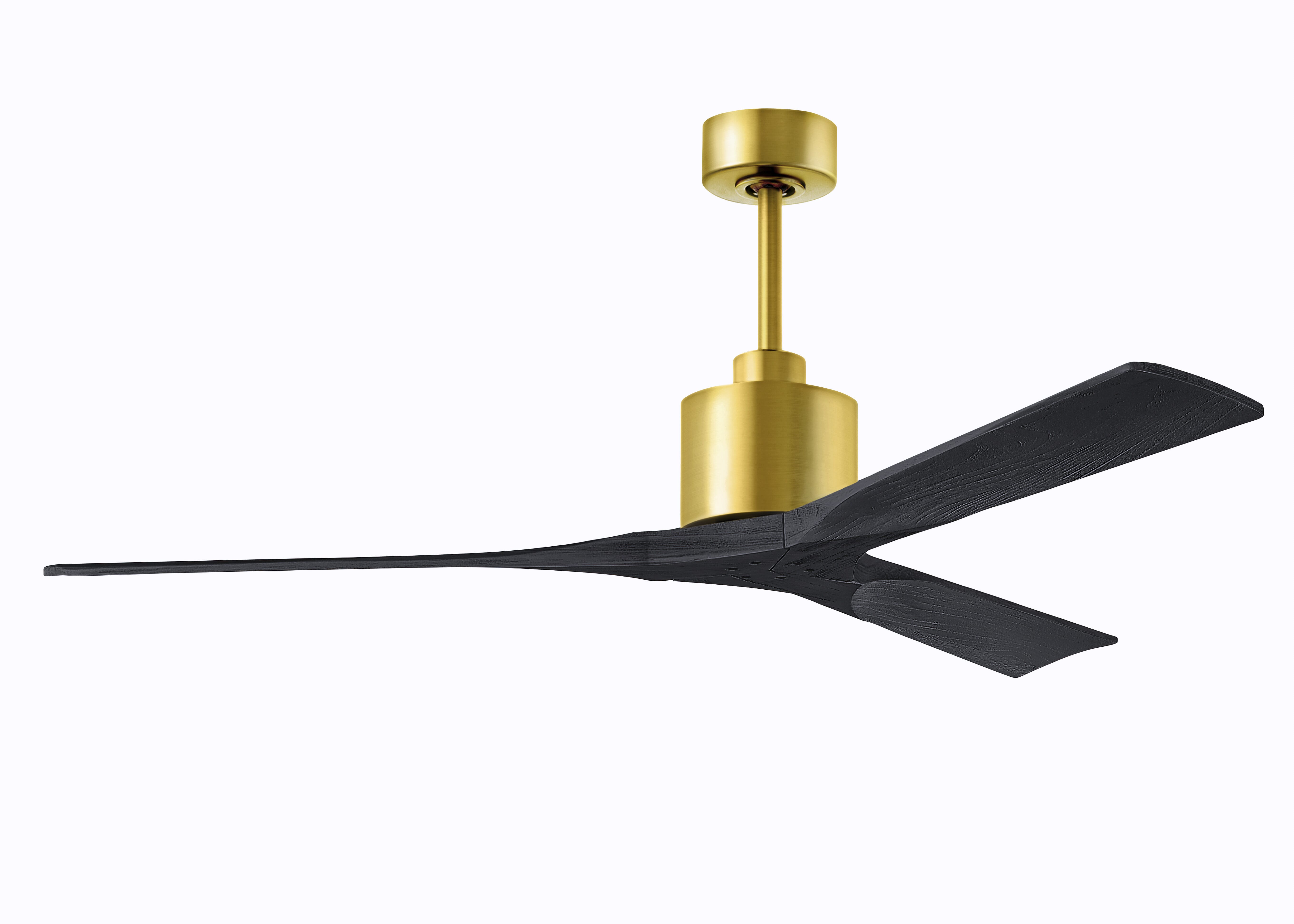 Nan 6-Speed DC 60 Ceiling Fan in Brushed Brass with Matte Black blades