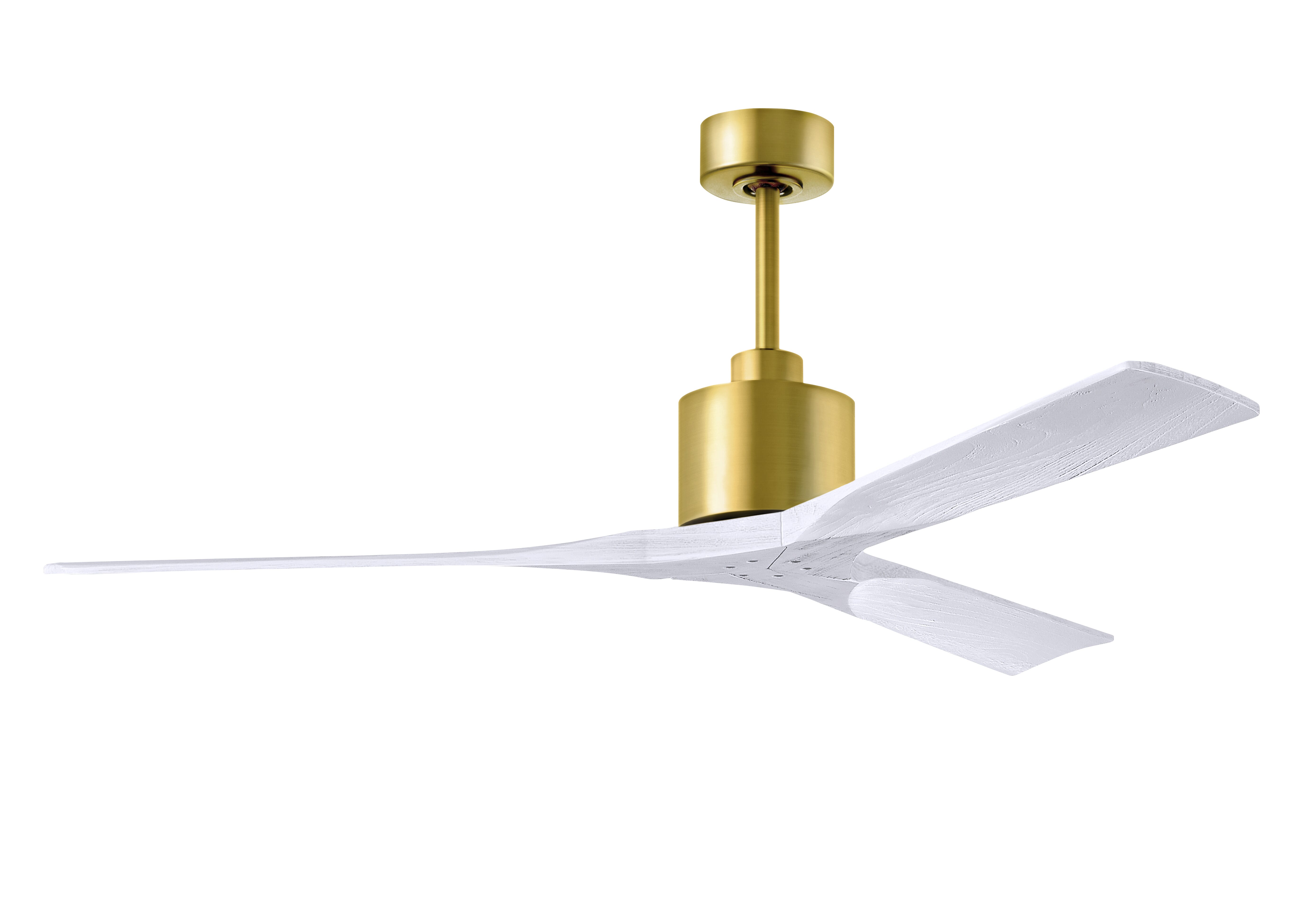 Nan 6-Speed DC 60 Ceiling Fan in Brushed Brass with Matte White blades