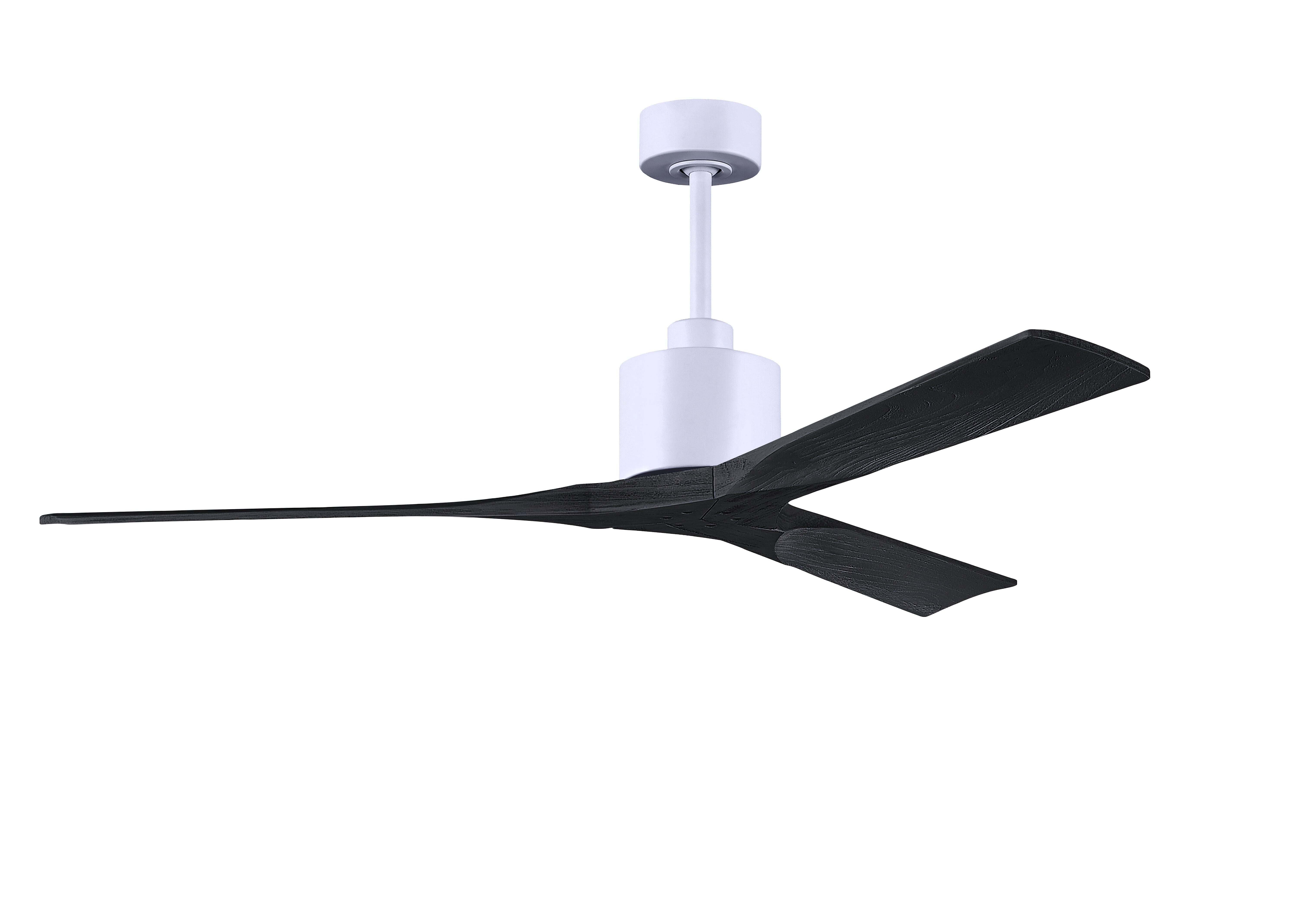 Nan 6-Speed DC 60 Ceiling Fan in Matte White with Matte Black blades